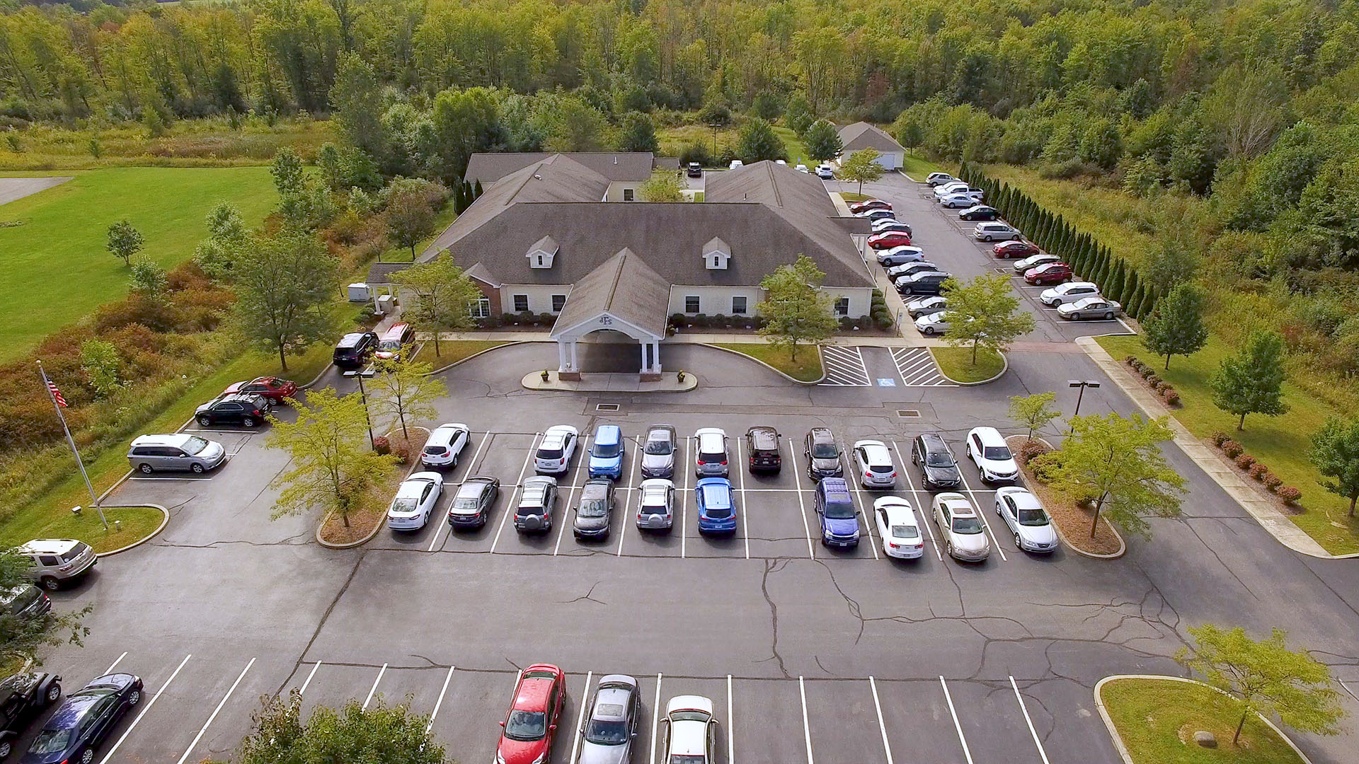 dFs building aerial image